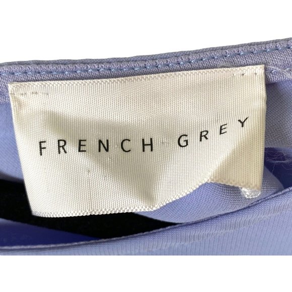 French Grey Sky Blue Cold Shoulder Mini Dress - Picture 7 of 8